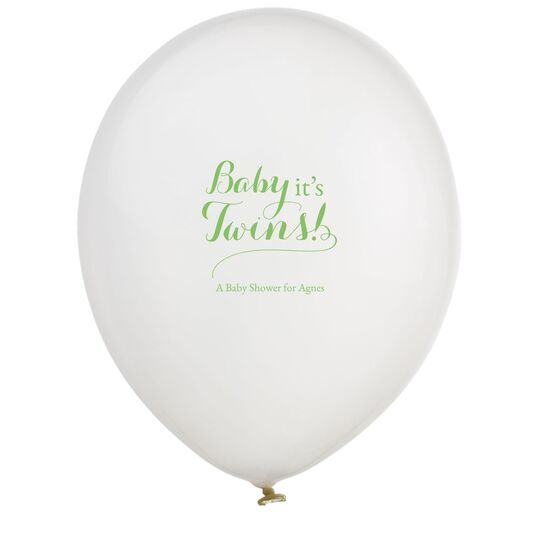 Baby It's Twins Latex Balloons